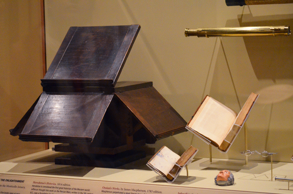 original bookstand on display at
                the Smithsonian